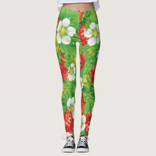 Strawberry pattern leggings