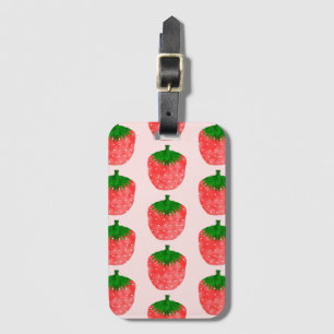 Strawberry Pattern Luggage Tag