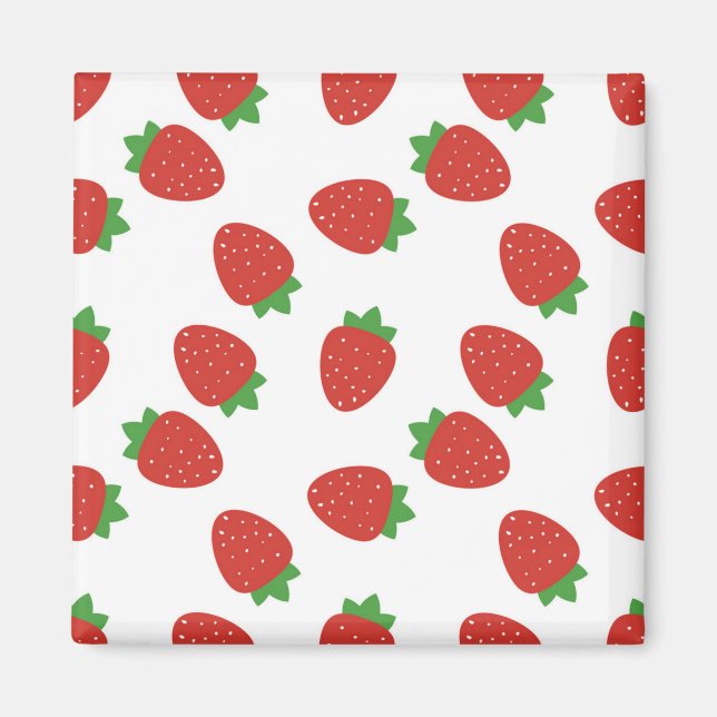 Strawberry pattern magnet (Front)