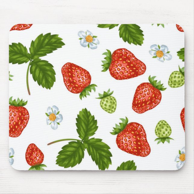 Strawberry pattern mouse mat (Front)