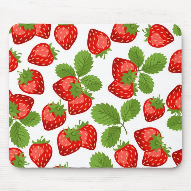 Strawberry pattern mouse mat (Front)