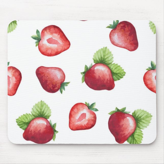 Strawberry pattern mouse mat (Front)