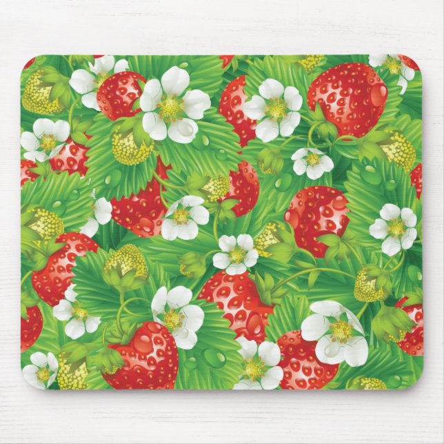 Strawberry pattern mouse mat (Front)