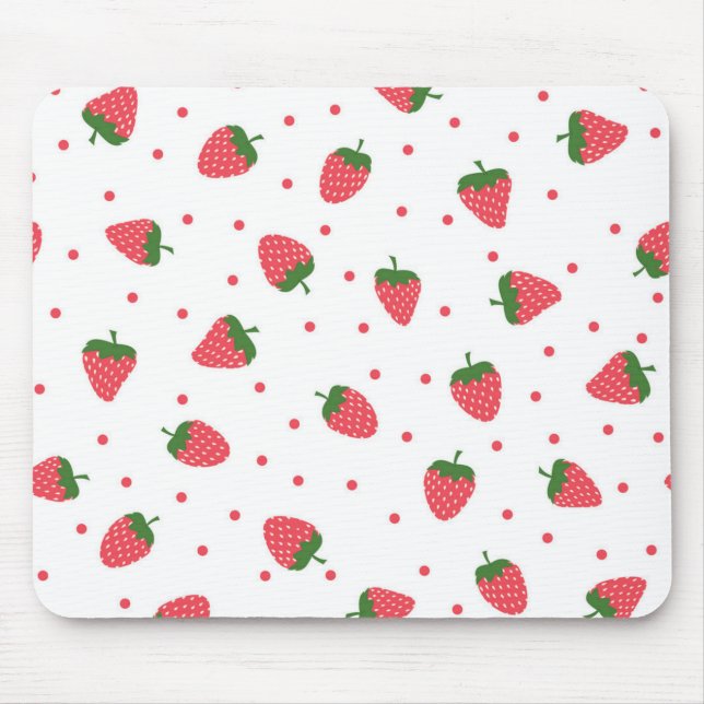 Strawberry pattern mouse mat (Front)
