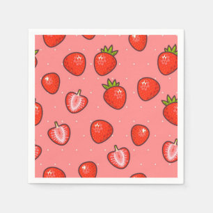 Strawberry pattern napkin