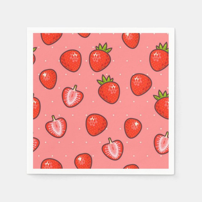 Strawberry pattern napkin (Front)