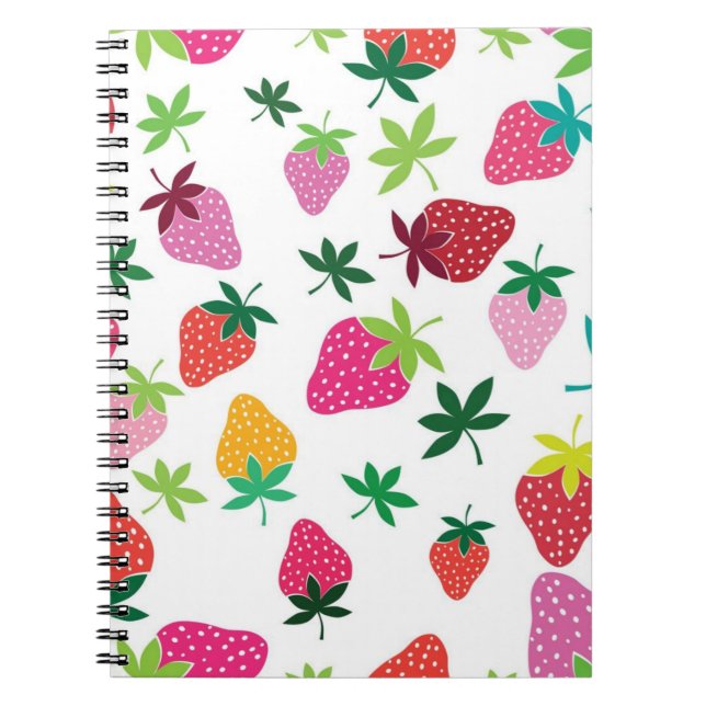 Strawberry pattern notebook (Front)