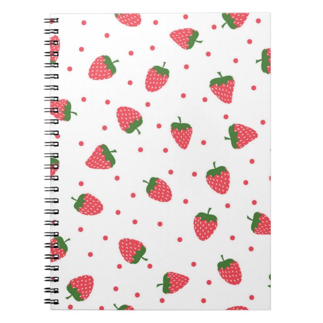 Strawberry pattern notebook (Front)