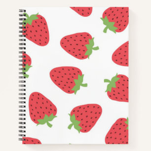 Strawberry pattern notebook