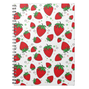 Strawberry pattern notebook