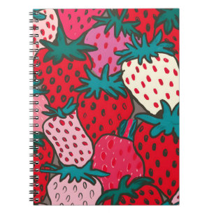 Strawberry Pattern Notebook