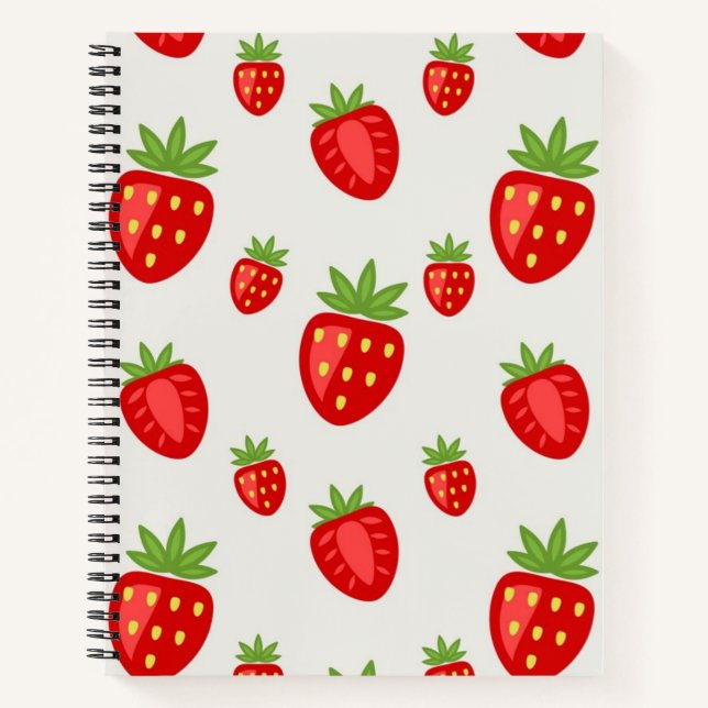 Strawberry pattern notebook (Front)