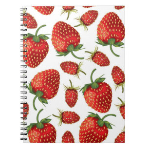 Strawberry pattern notebook