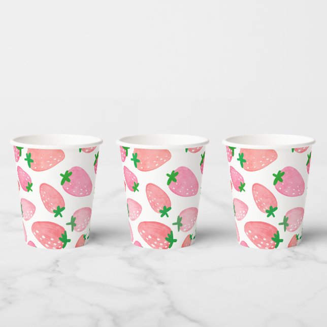 Strawberry Pattern Paper Cups (Multi)