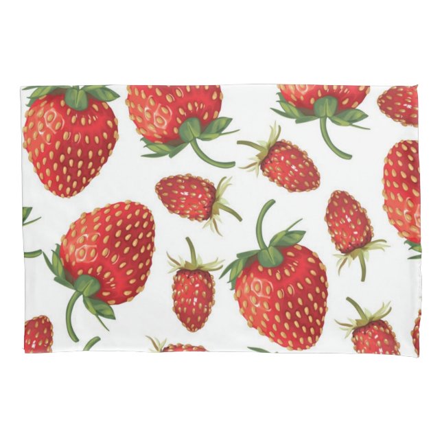 Strawberry pattern pillowcase (Front)