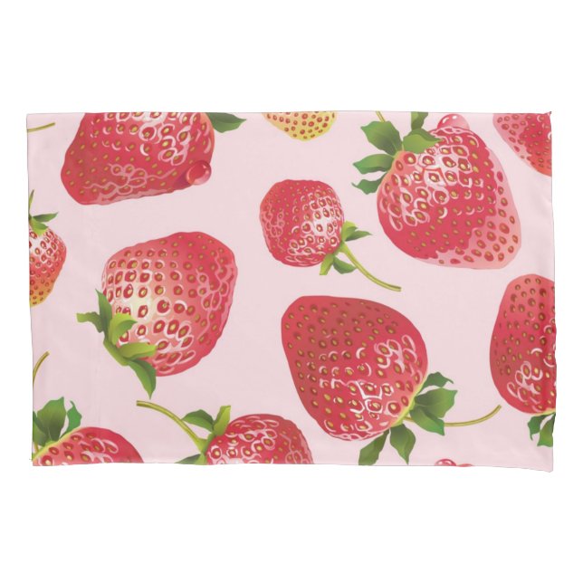 Strawberry pattern pillowcase (Front)