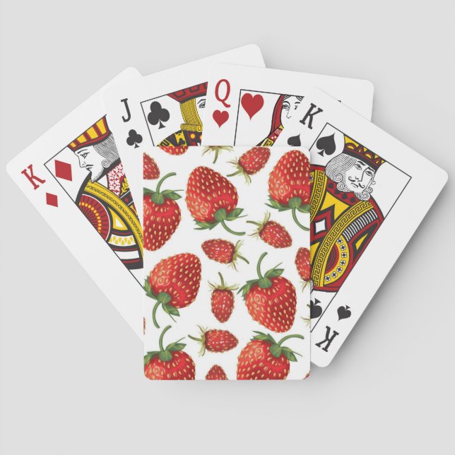 Strawberry pattern playing cards (Back)