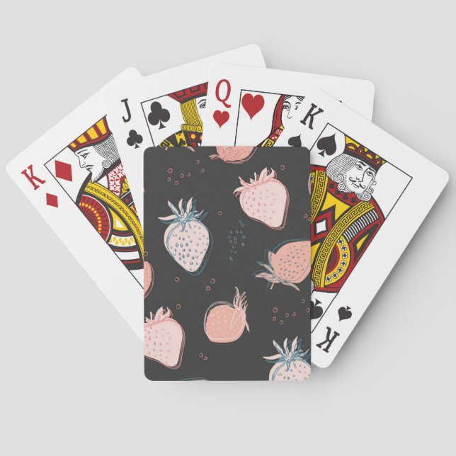 Strawberry pattern playing cards (Back)