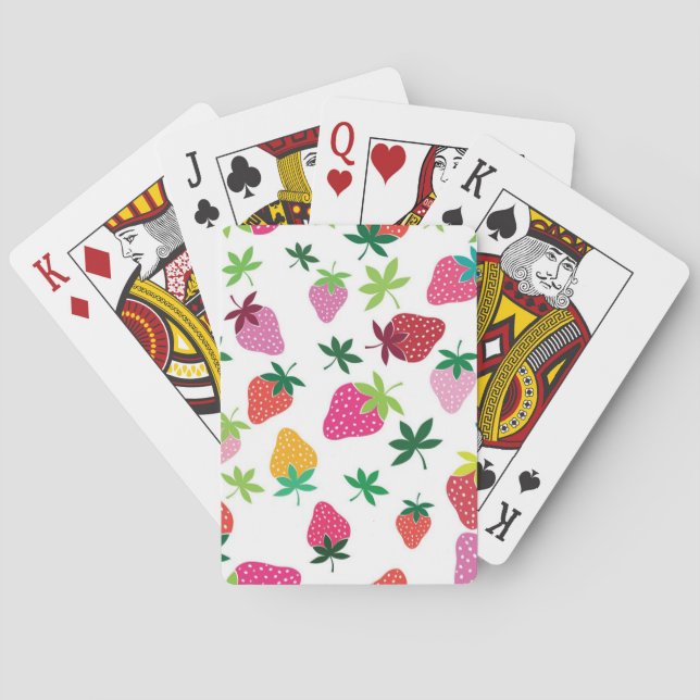 Strawberry pattern playing cards (Back)