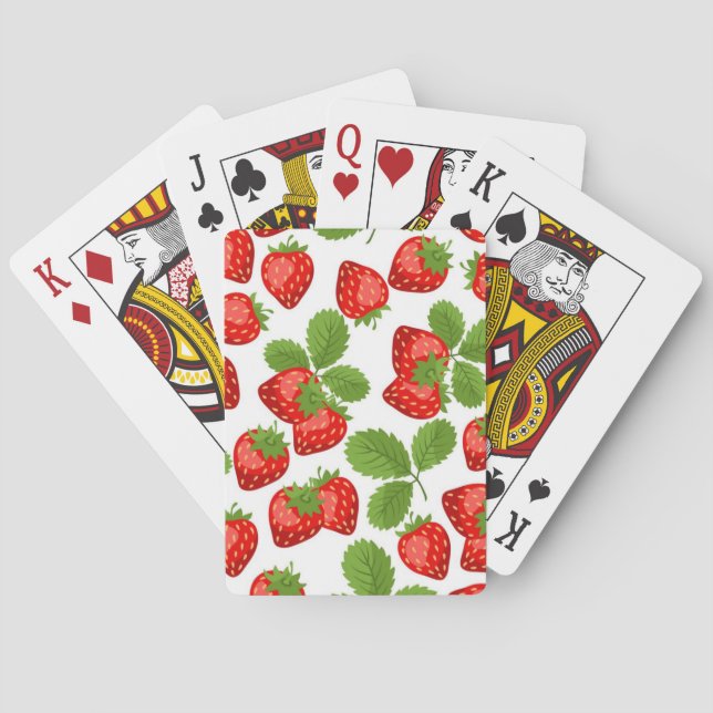 Strawberry pattern playing cards (Back)