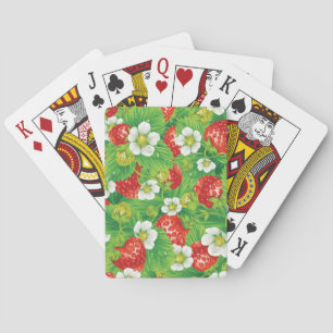 Strawberry pattern playing cards