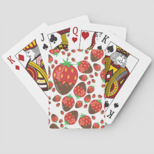 Strawberry pattern playing cards