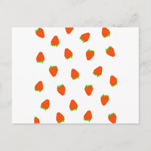 strawberry pattern postcard