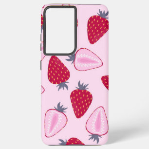Strawberry pattern samsung galaxy case
