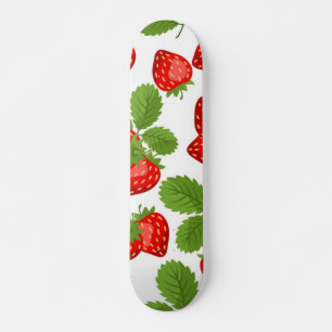 Strawberry pattern skateboard