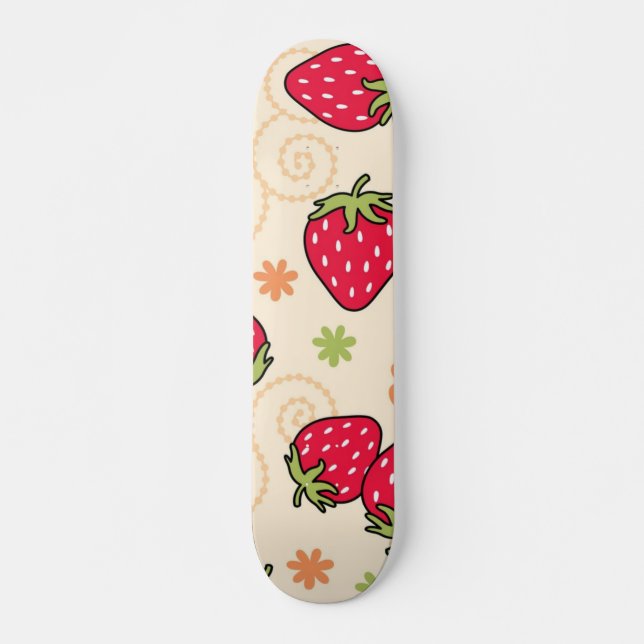 Strawberry pattern skateboard (Front)