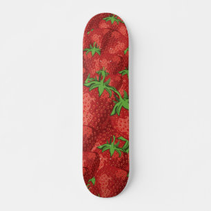 Strawberry pattern skateboard