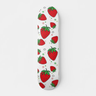 Strawberry pattern skateboard
