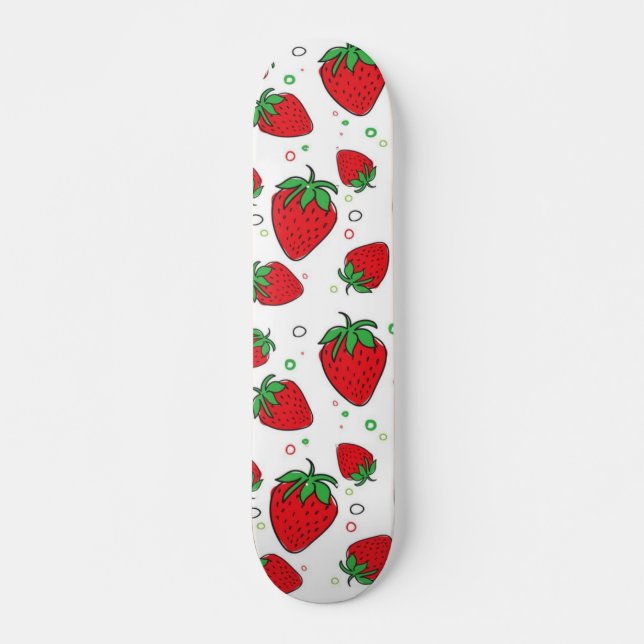 Strawberry pattern skateboard (Front)
