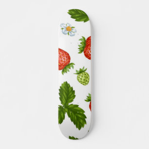 Strawberry pattern skateboard