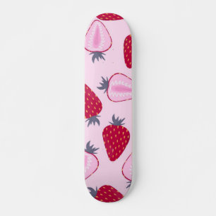 Strawberry pattern skateboard