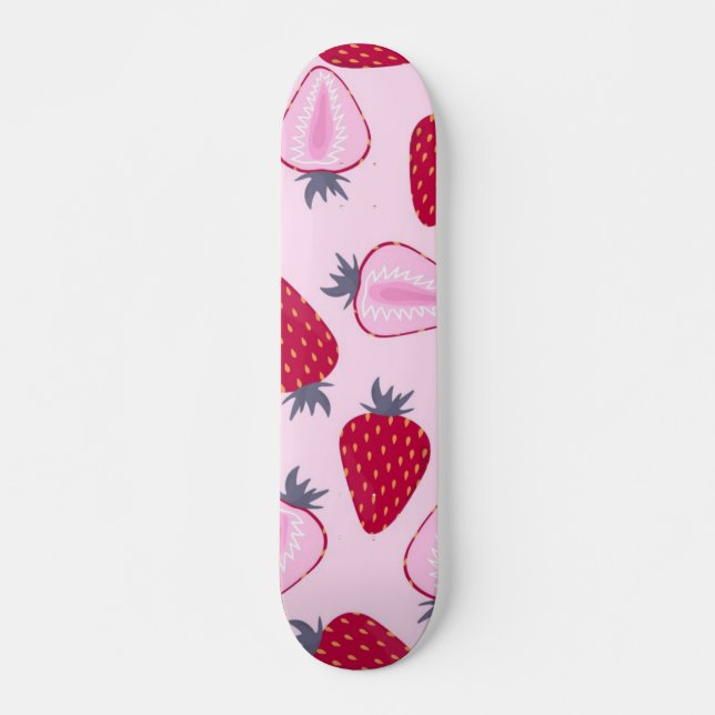 Strawberry pattern skateboard (Front)