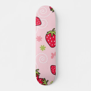 Strawberry pattern skateboard