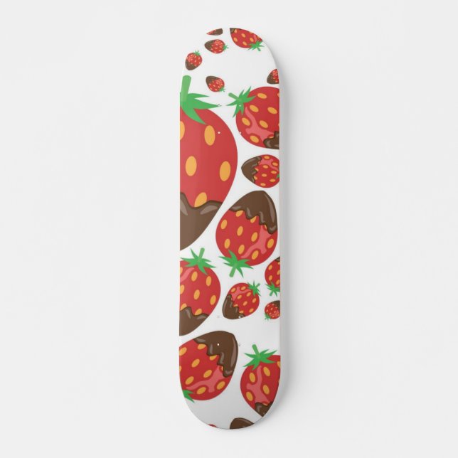 Strawberry pattern skateboard (Front)