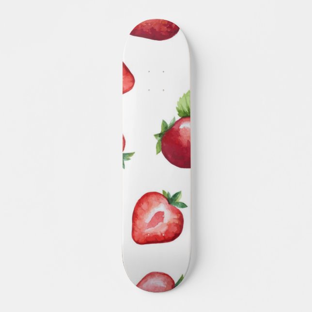 Strawberry pattern skateboard (Front)