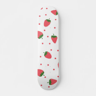 Strawberry pattern skateboard