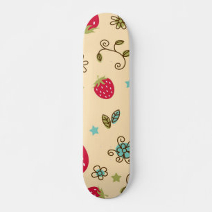 Strawberry pattern skateboard