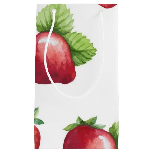 Strawberry pattern small gift bag (Front)
