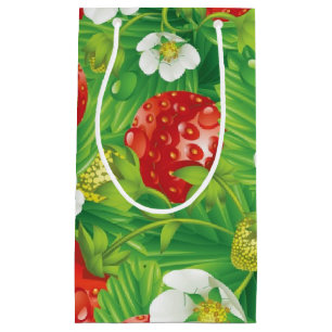 Strawberry pattern small gift bag