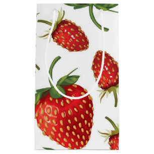 Strawberry pattern small gift bag