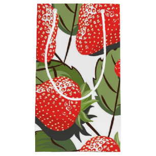 Strawberry pattern small gift bag