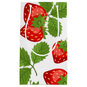 Strawberry pattern small gift bag
