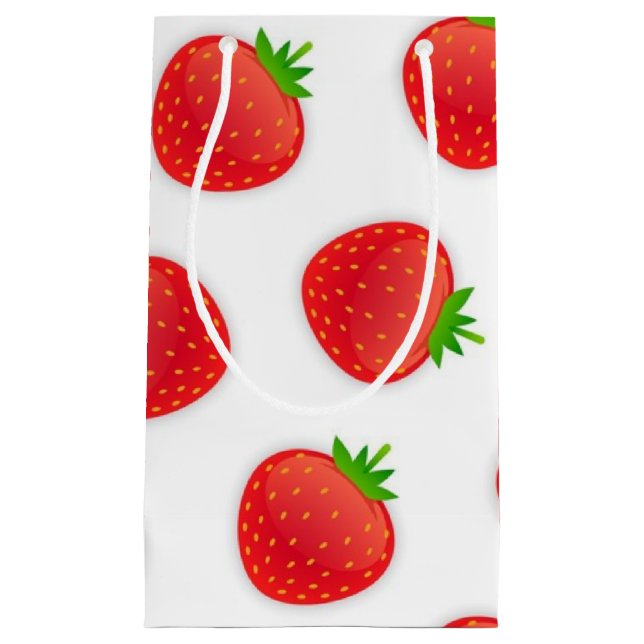 Strawberry pattern small gift bag (Front)