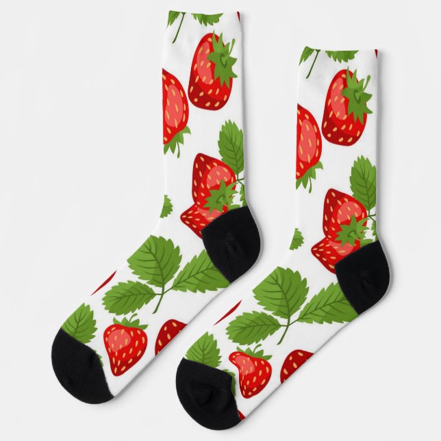 Strawberry pattern socks (Left)