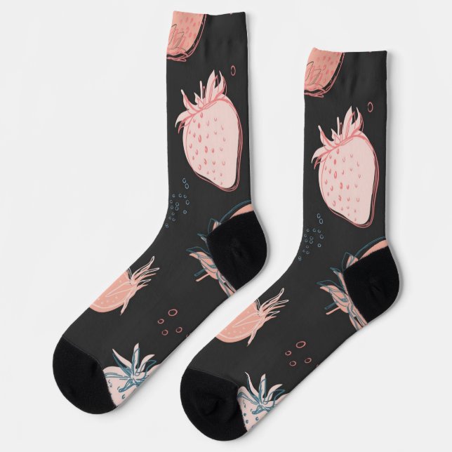 Strawberry pattern socks (Left)