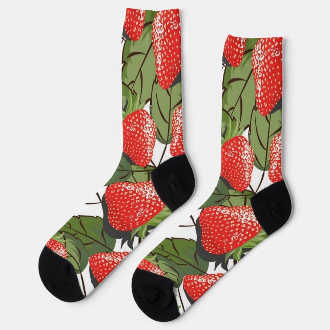 Strawberry pattern socks (Left)